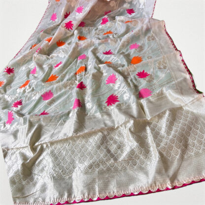 Pure khaddi silk kashmiri weaving saree