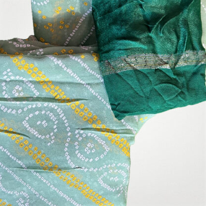 Traditional jaipuri bandhej pure georgetta saree - Image 4