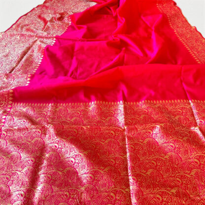 Banarasi soft silk saree with zari weaving work