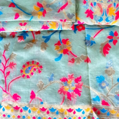 Pashmina cotton silk saree with beautiful kalamkari prints - Image 2